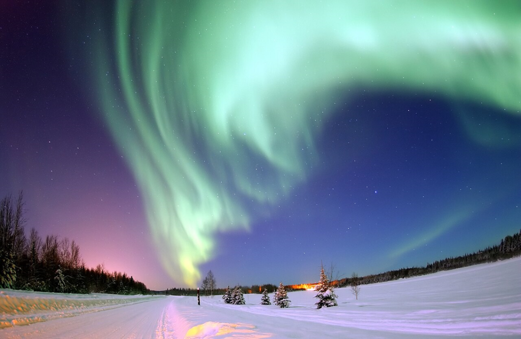 Glimpse of auroras in Alaska; Image credit: By United States Air Force photo by Senior Airman Joshua Strang