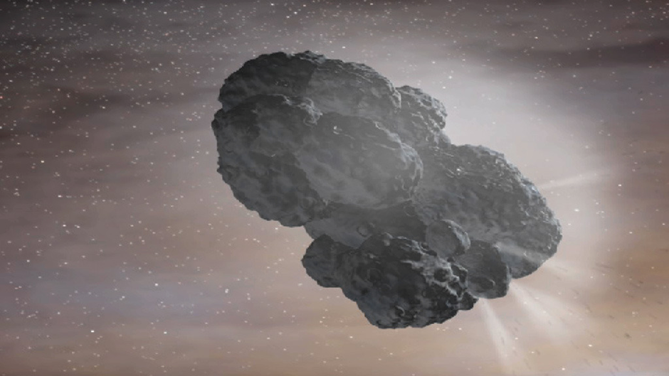 High-speed collisions result in a loosely bound collection of fused rock and ice to form comets.